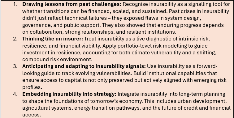 Key dimensions of insurability
